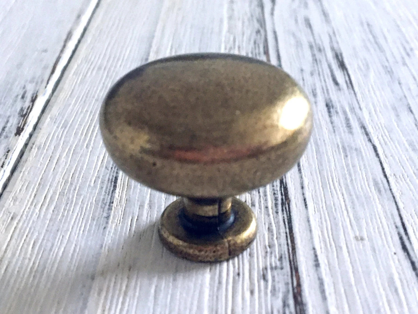 Cabinet Drawer Knob Antique Brass Retro MCM