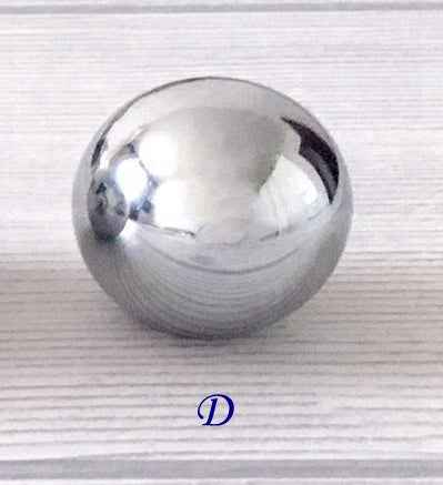 Spherical Brass Cabinet Knobs in Polished Chrome