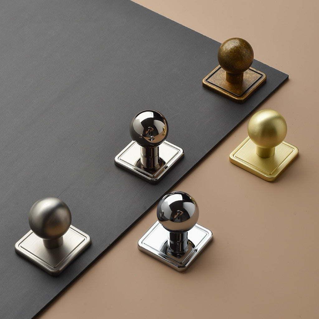 Cabinet Knobs Square Backplate Drawer Pulls Gold Bronze Nickel