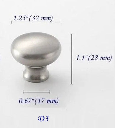 Cabinet Knobs Nickel Brass Mushroom Drawer Knobs Pulls Minimalism Kitchen Hardware