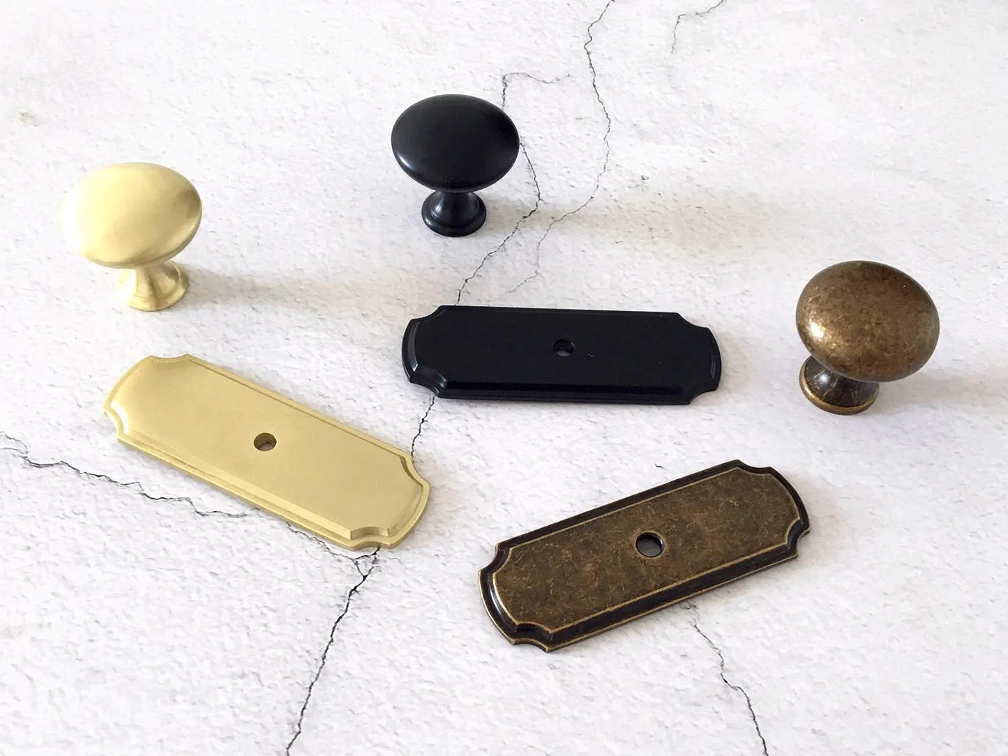 Cabinet Pulls Backplate Dresser Drawer Knob Kitchen Hardware Mid Century Modern
