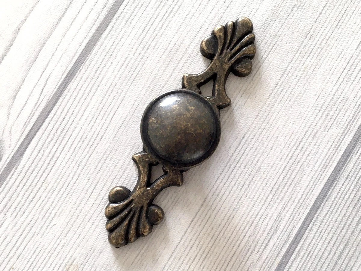 Drawer Knob Backplate Cabinet Pull Dresser Knobs Retro Kitchen Knobs Hardware