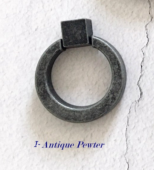 Drawer Knob Drop Ring Pewter Lynns Hardware