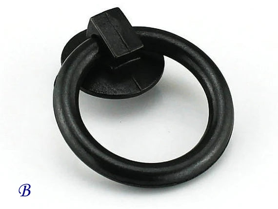 Drop Ring Cabinet Pulls Antique Black Drawer Knob Hardware