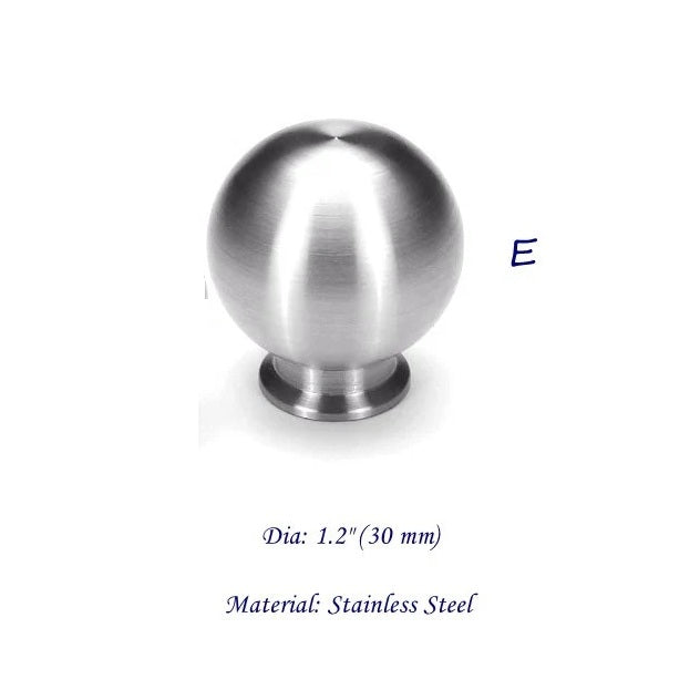 Nickel Cabinet Knobs, Egg Drawer Pulls, Modern Kitchen Hardware