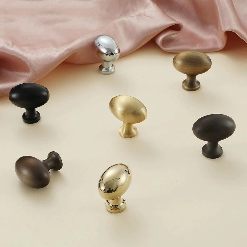 Messing Eierknopf Oval Schubladengriff Schrankknopf Bronze Kaffee Lynns Hardware