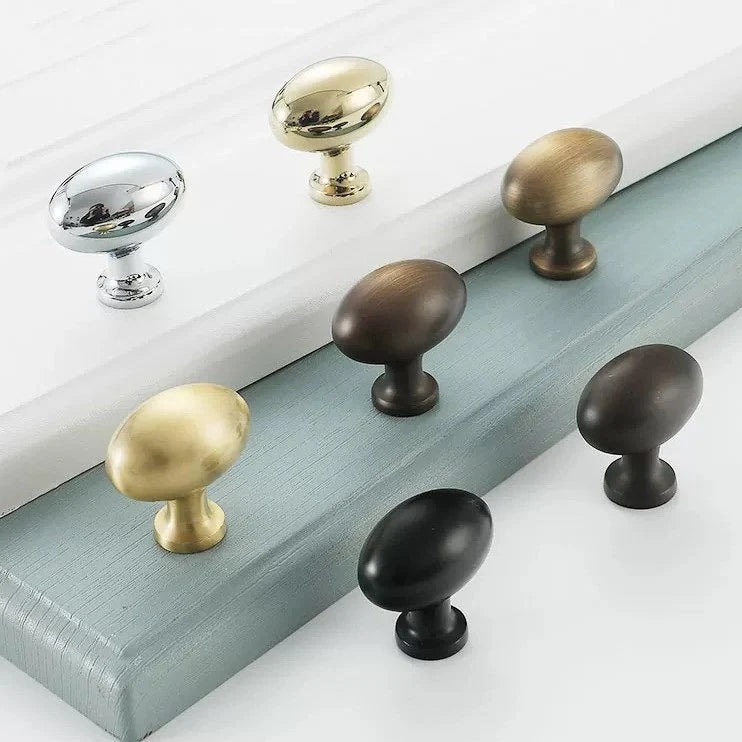 Messing Eierknopf Oval Schubladengriff Schrankknopf Bronze Kaffee Lynns Hardware