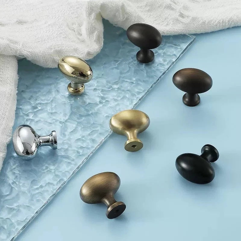 Messing Eierknopf Oval Schubladengriff Schrankknopf Bronze Kaffee Lynns Hardware