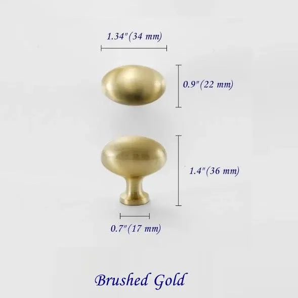 Messing Eierknopf Oval Schubladengriff Schrankknopf Bronze Kaffee Lynns Hardware
