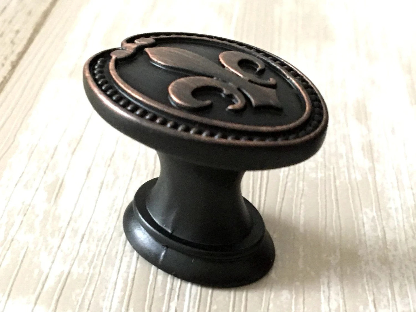 Oil Rubbed Bronze Cabinet Pulls Fleur De Lis Knob French Shabby Chic