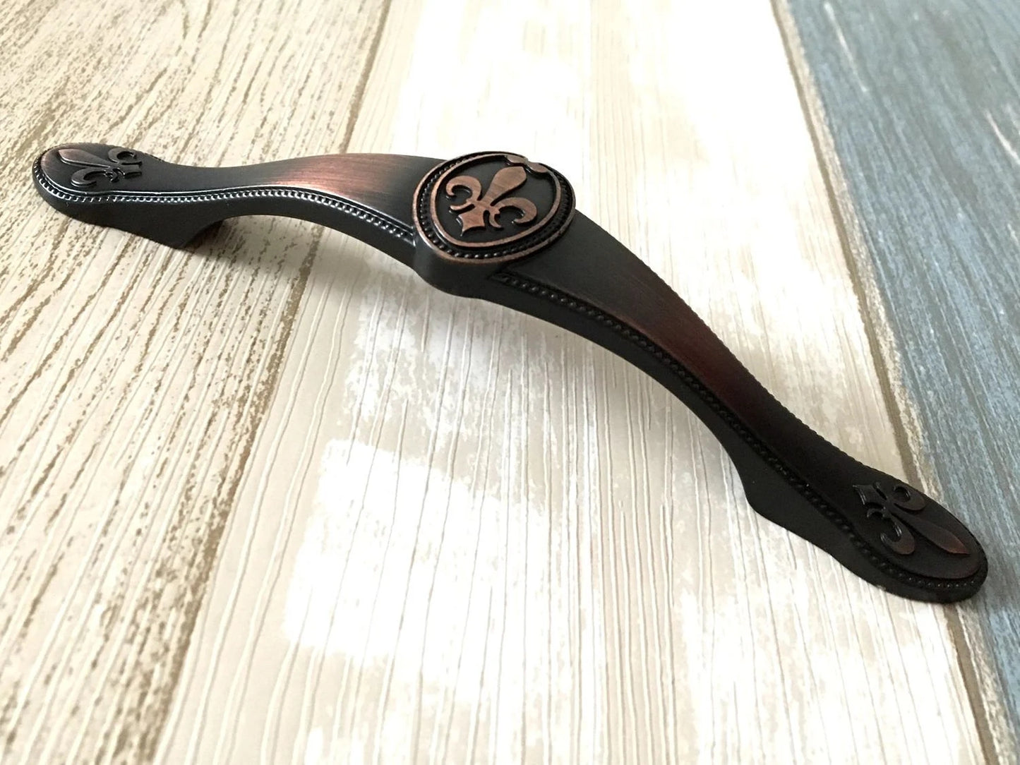 Oil Rubbed Bronze Cabinet Pulls Fleur De Lis Knob French Shabby Chic