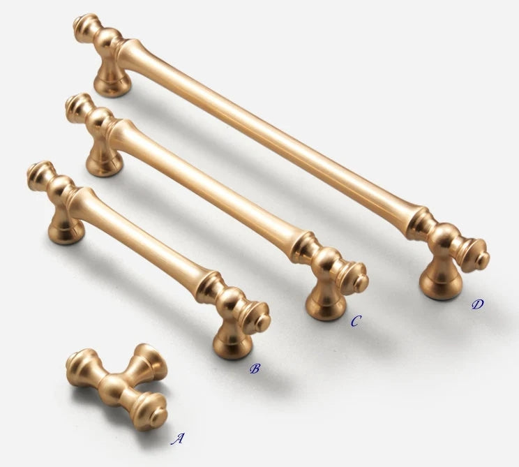 Gold Cabinet Handle Hardware Kitchen Knobs Dresser Drawer Pulls MCM