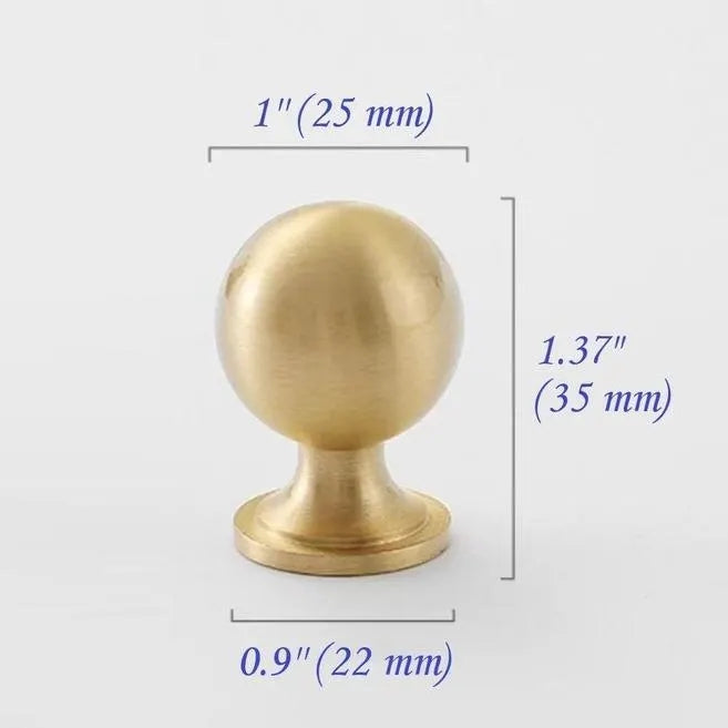 Gold Ball Cabinet Knobs Pulls Brushed Brass Kitchen Hardware Dresser Drawer Pull
