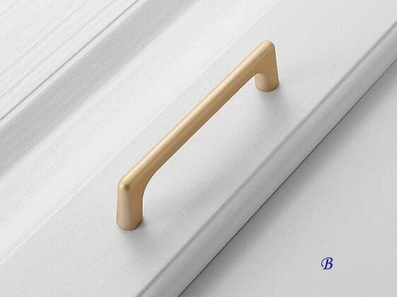 Gold Cabinet Pulls Drawer Handles Hardware 96 mm MCM Kitchen Knob