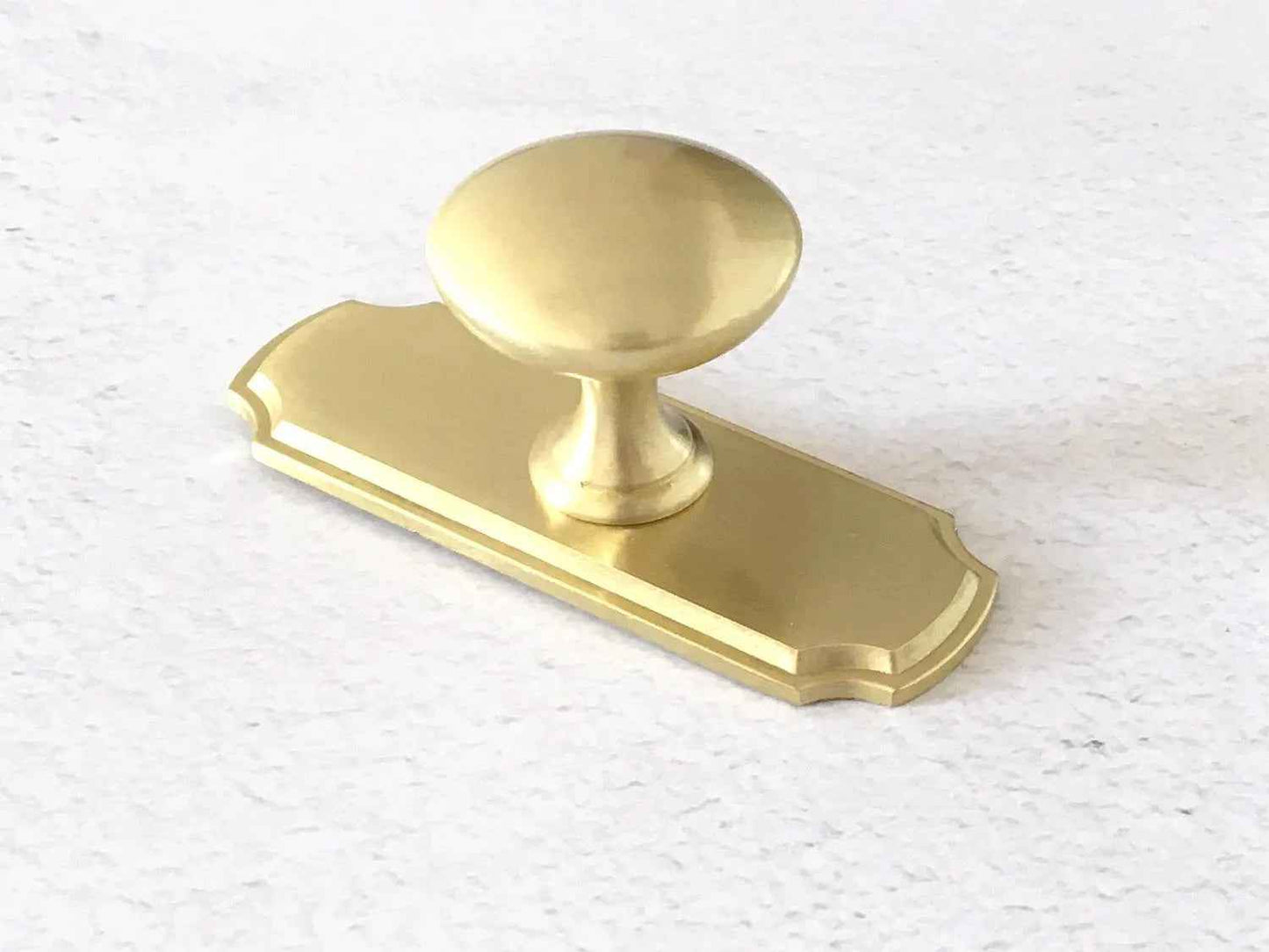 Cabinet Knob with Backplate - Gold, Black & Antique Bronze