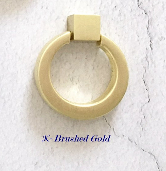 Gold Ring Pull Cabinet Knob Lynns Hardware