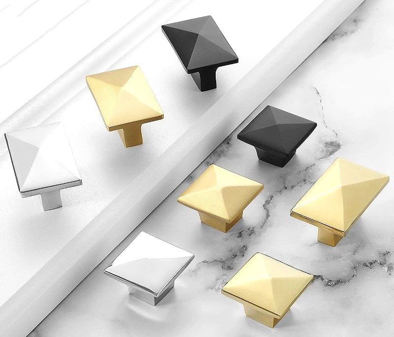 Gold Square Drawer Knob Cabinet Pulls