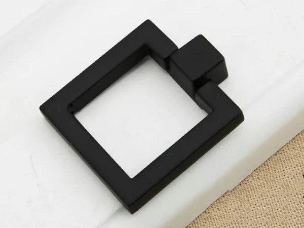 Square Ring Drawer Pull Cabinet knobs, Gold, Nickel, Bronze, Black, Modern Geometric Hardware