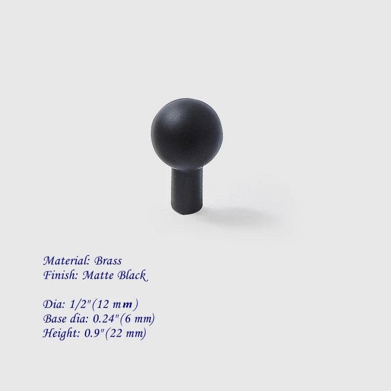 1/2" Dia Small Brass Knob | Tiny Drawer Pulls | Mini Jewelry Box Knobs