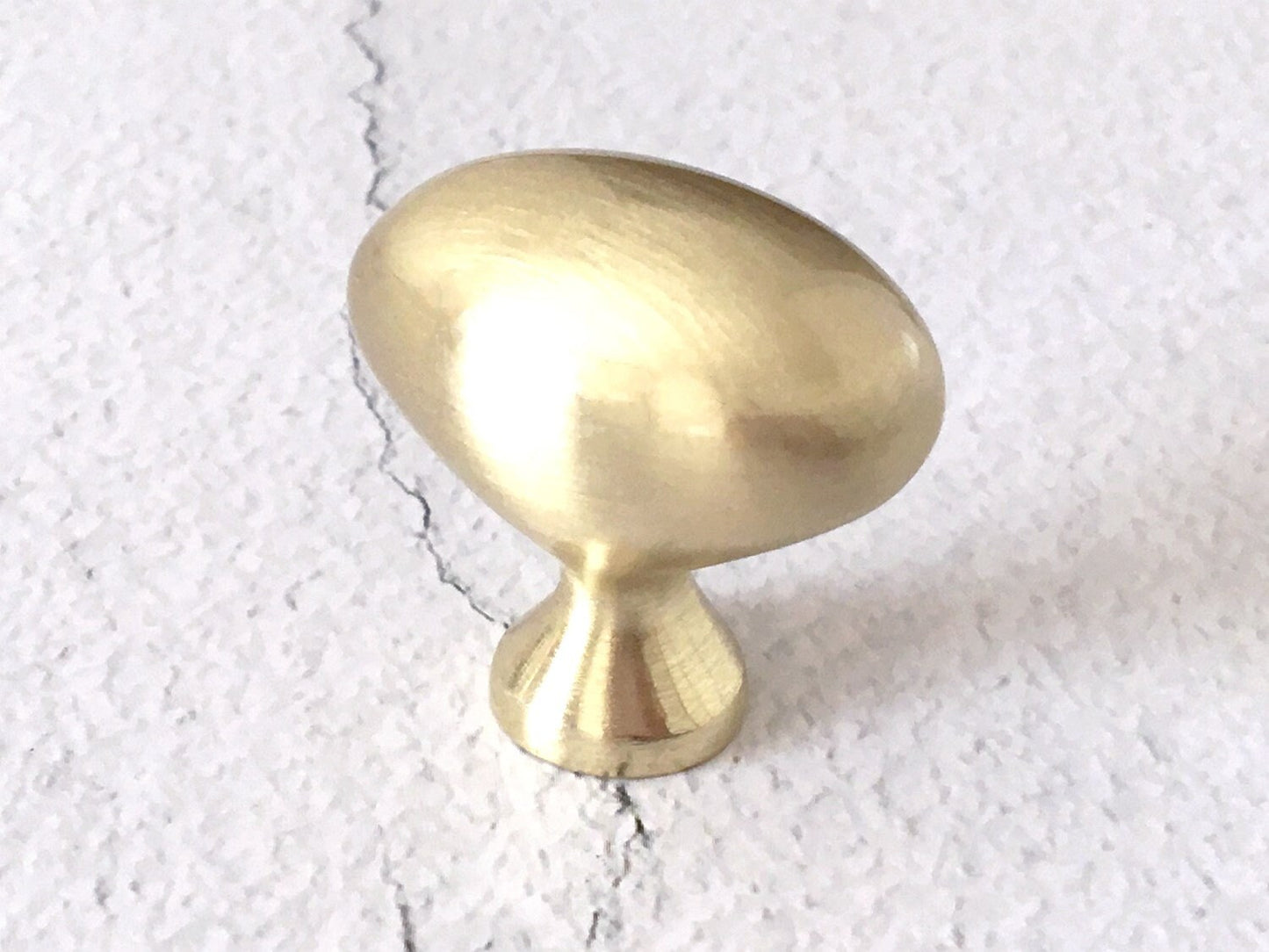 Egg Knob Cabinet Drawer Pull Oval Lynns Hardware Gold Nickel Black Chrome