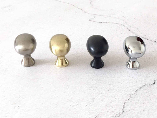 Cabinet Oval Egg Knob for Modern Kitchen Decor, Gold Nickel Black Chrome