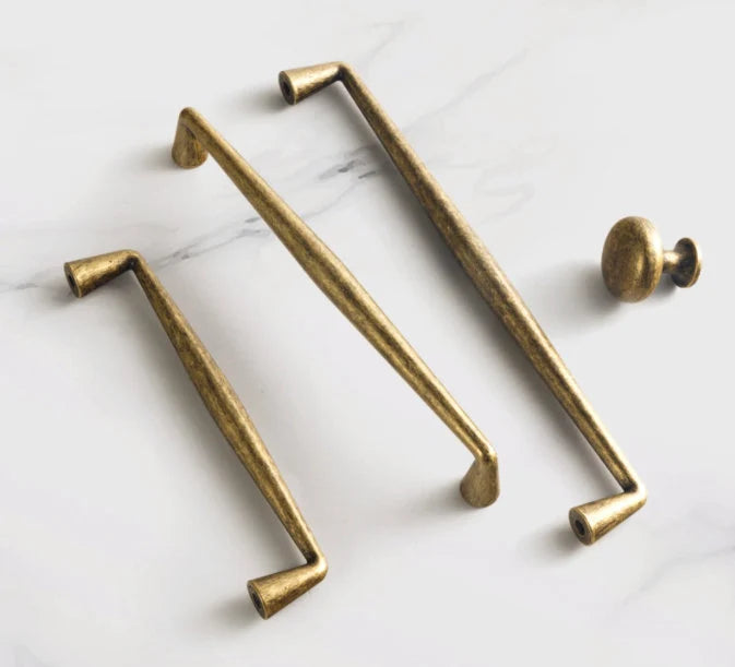 large antique bronze d shaped drawer handles