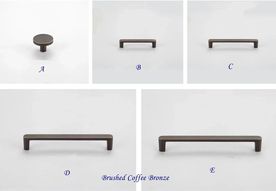 Poignées de placard noires en laiton massif et bronze café | Lynns Hardware (Copie)