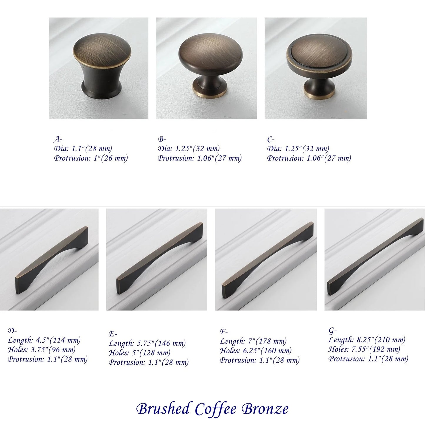 Brass Cabinet Handles, Black Gold Coffee Bronze, Drawer Pulls | Kitchen Hardware
