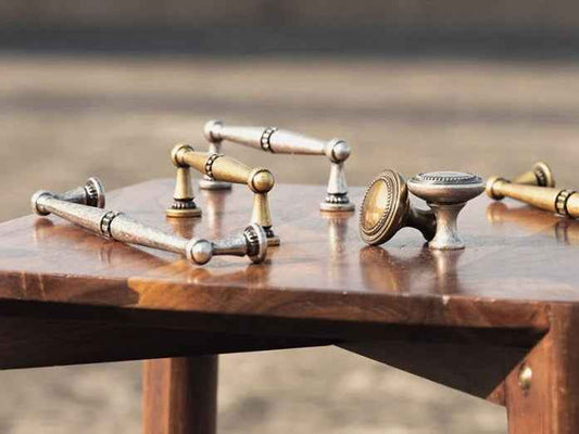 Colonial Drawer Pulls 96 128 160 mm, Antique Pewter/Bronze