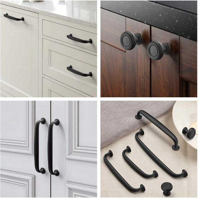 Matte Black Kitchen Cabinet Pulls Hardware