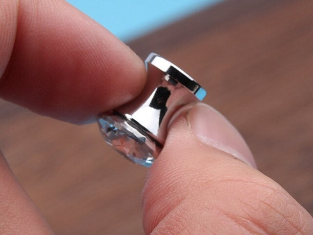 Mini Cabinet Door Knobs Glass Jewelry Box Drawer Pull