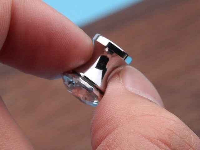 1/2" Dia Tiny Clear Drawer Knob | Mini Crystal Pull | Jewelry Box Knobs
