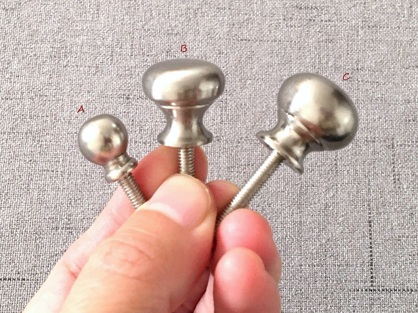 mini jewelry box knobs in silver nickel finish
