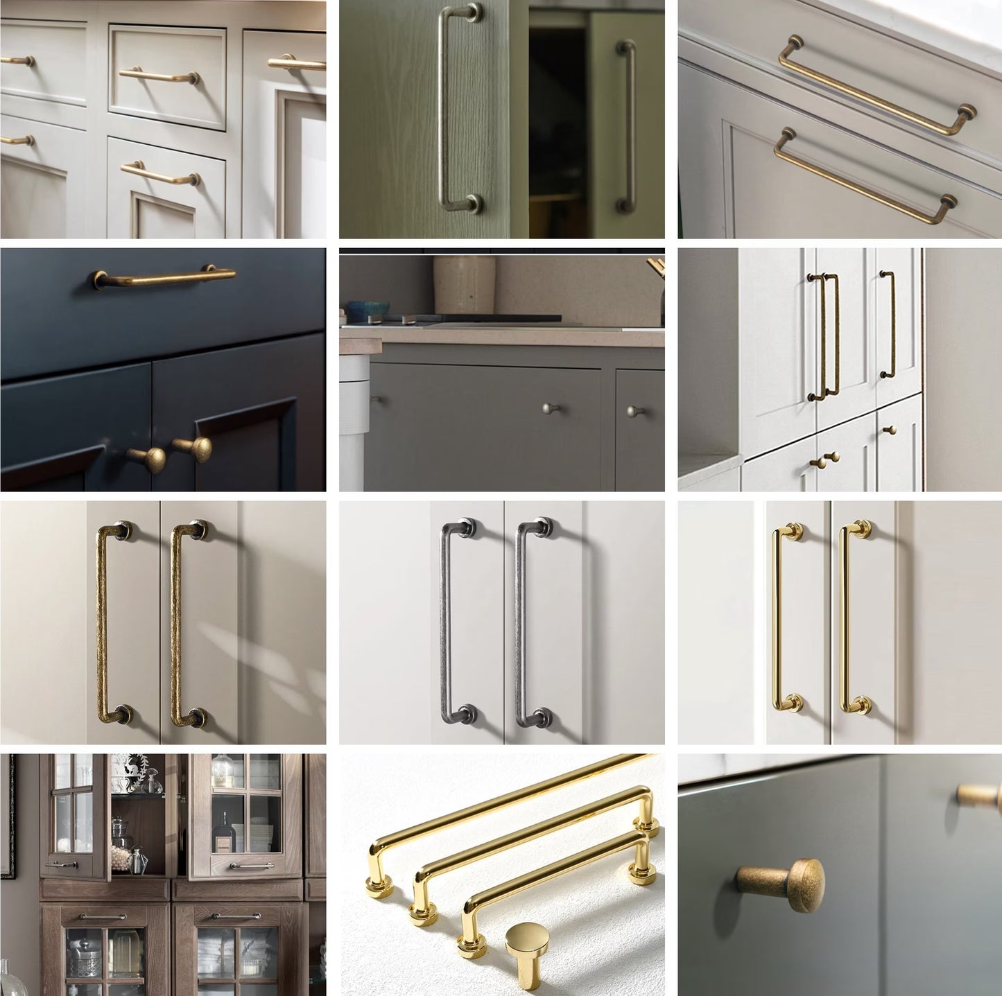 Minimalist Cabinet Drawer Pull Handles Gold Bronze Pewter