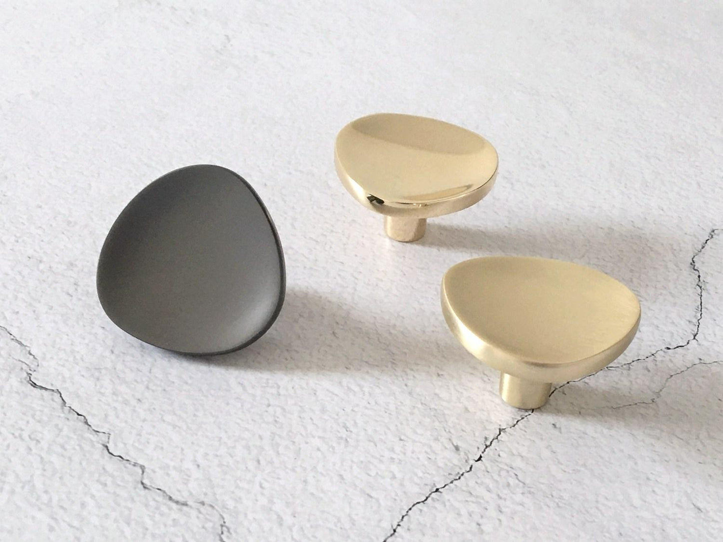 Triangle Drawer Pull Minimalist Gold Modern Black Cabinet Knobs