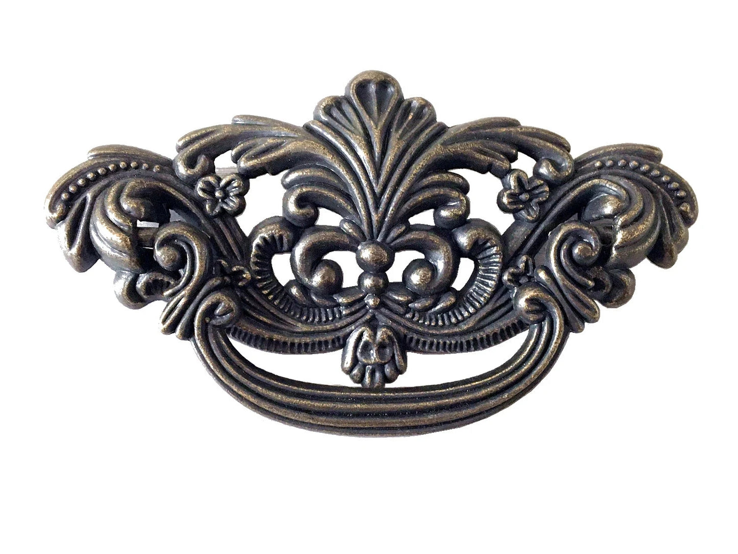 3" Drop Bail Pull Handle Drawer Pulls with backplate, Vintage Style, Antique Bronze, 76 mm Centers