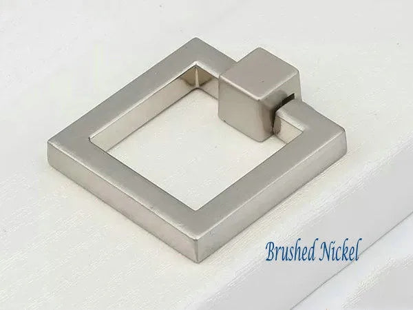 Square Ring Drawer Pull Cabinet knobs, Gold, Nickel, Bronze, Black, Modern Geometric Hardware