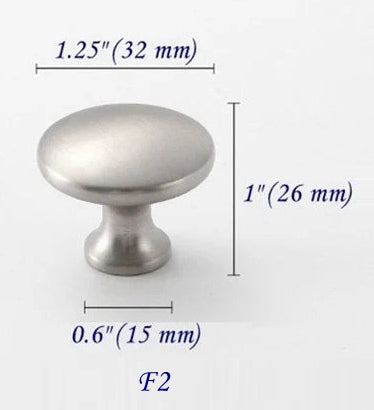 Nickel Brass Cabinet Knobs plain dresser Drawer Pulls Kitchen Hardware Modern Contemporary