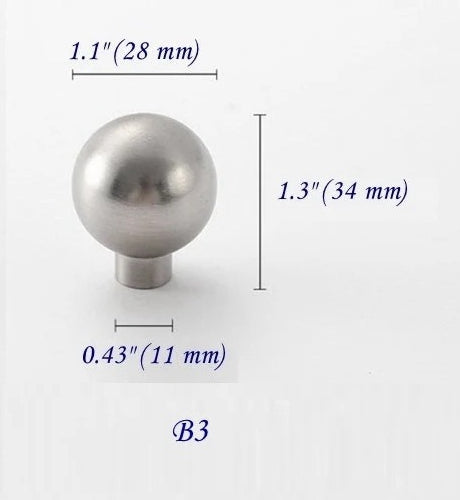 Nickel Cabinet Knobs Brass Ball Dresser Drawer Pulls Kitchen Hardware Modern Contemporary