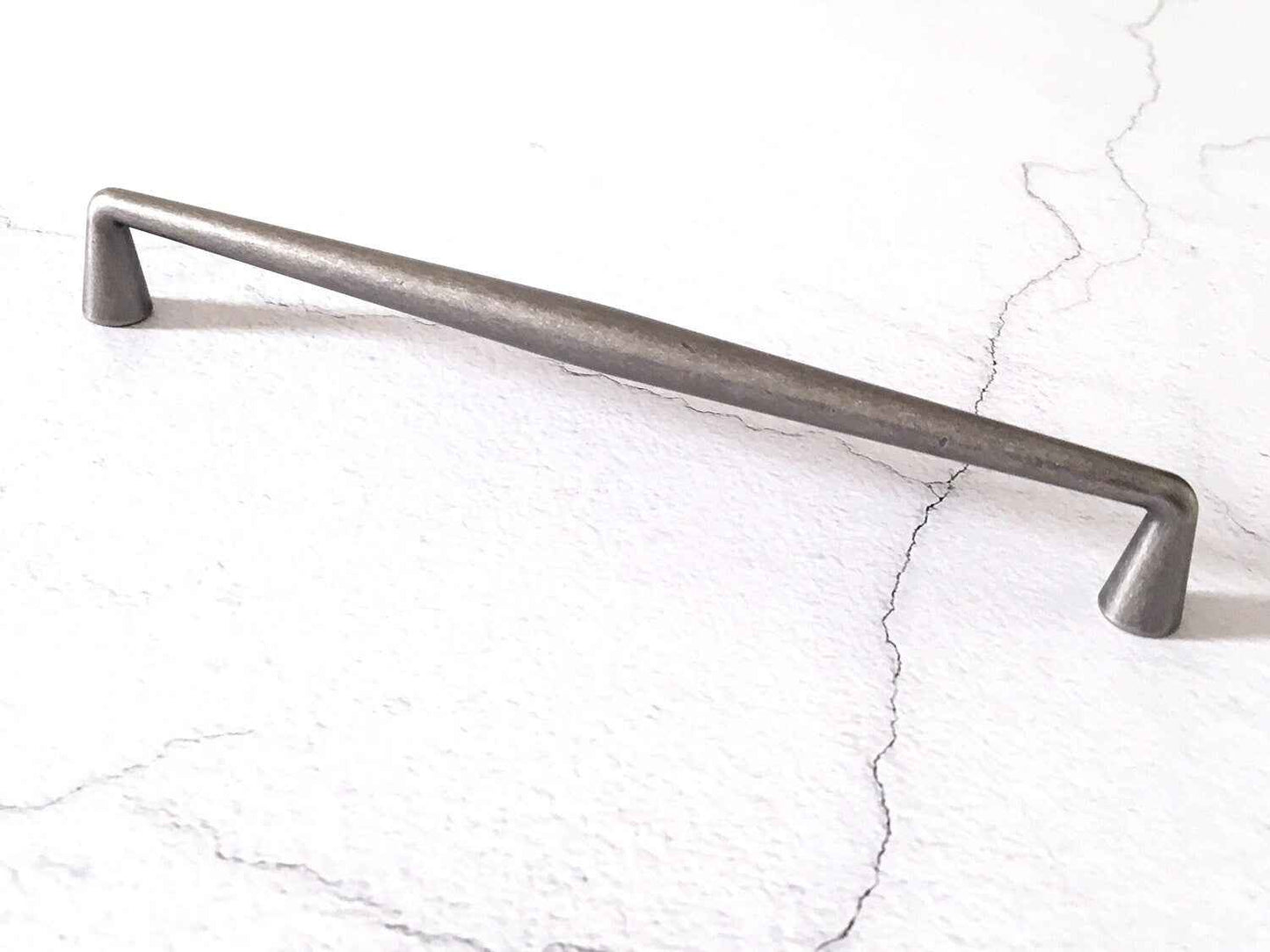 Antique Pewter Cabinet D Pull for Minimalist Industrial Decor