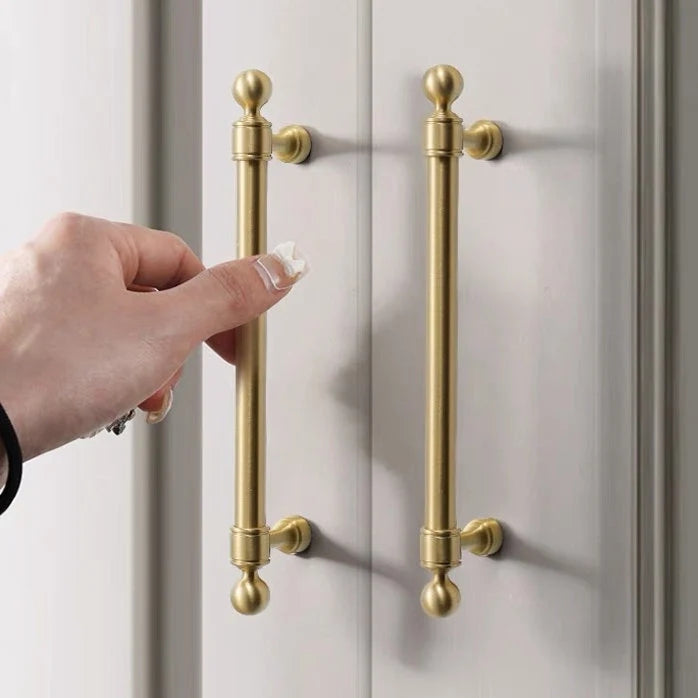 polished brass cabinet pulls