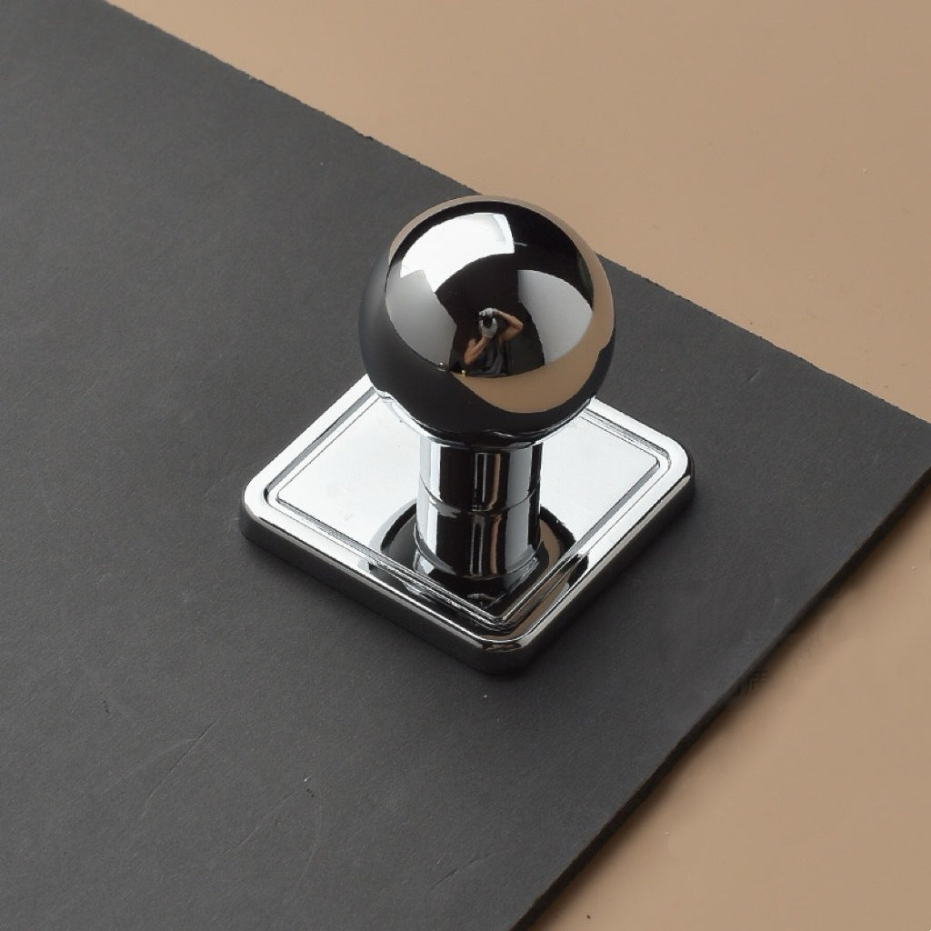 Polished Chrome Cabinet Knobs Square Backplate Drawer Pulls Hardware