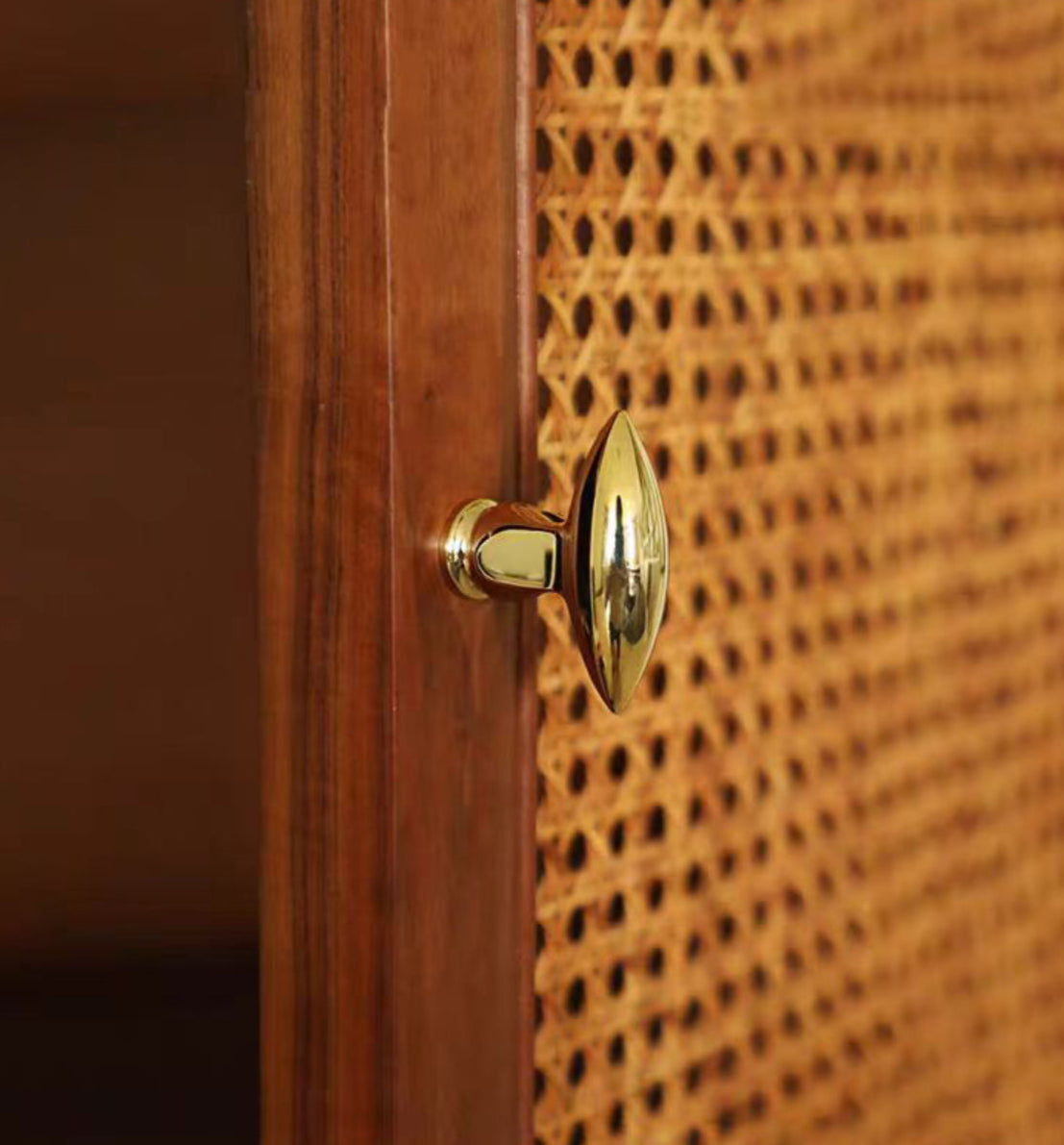 Polished Gold Olive Cupboard Knob Kitchen Cabinet Hardware