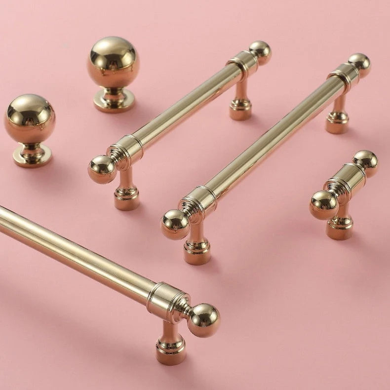 polished brass cabinet hardware for scandi decor