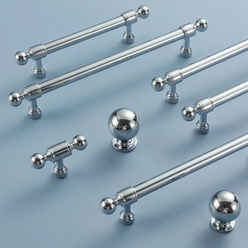 polished chrome cupboard bar handles