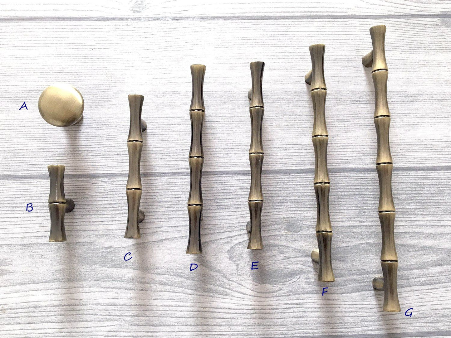 2,5" 3" 3,75" 5" 6,25" Bambus Schubladengriff Schrankgriff gebürstete Bronze