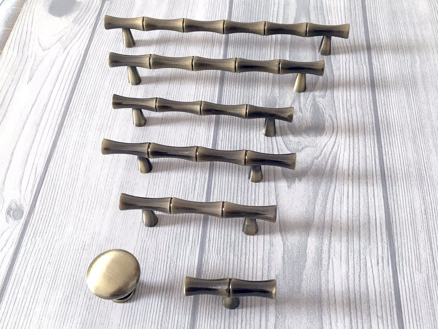 2,5" 3" 3,75" 5" 6,25" Bambus Schubladengriff Schrankgriff gebürstete Bronze