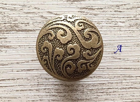 2.75" to 3" Centers Brass Drop Bail Drawer Pull with matching knob, Vintage Style, Antique Bronze Black