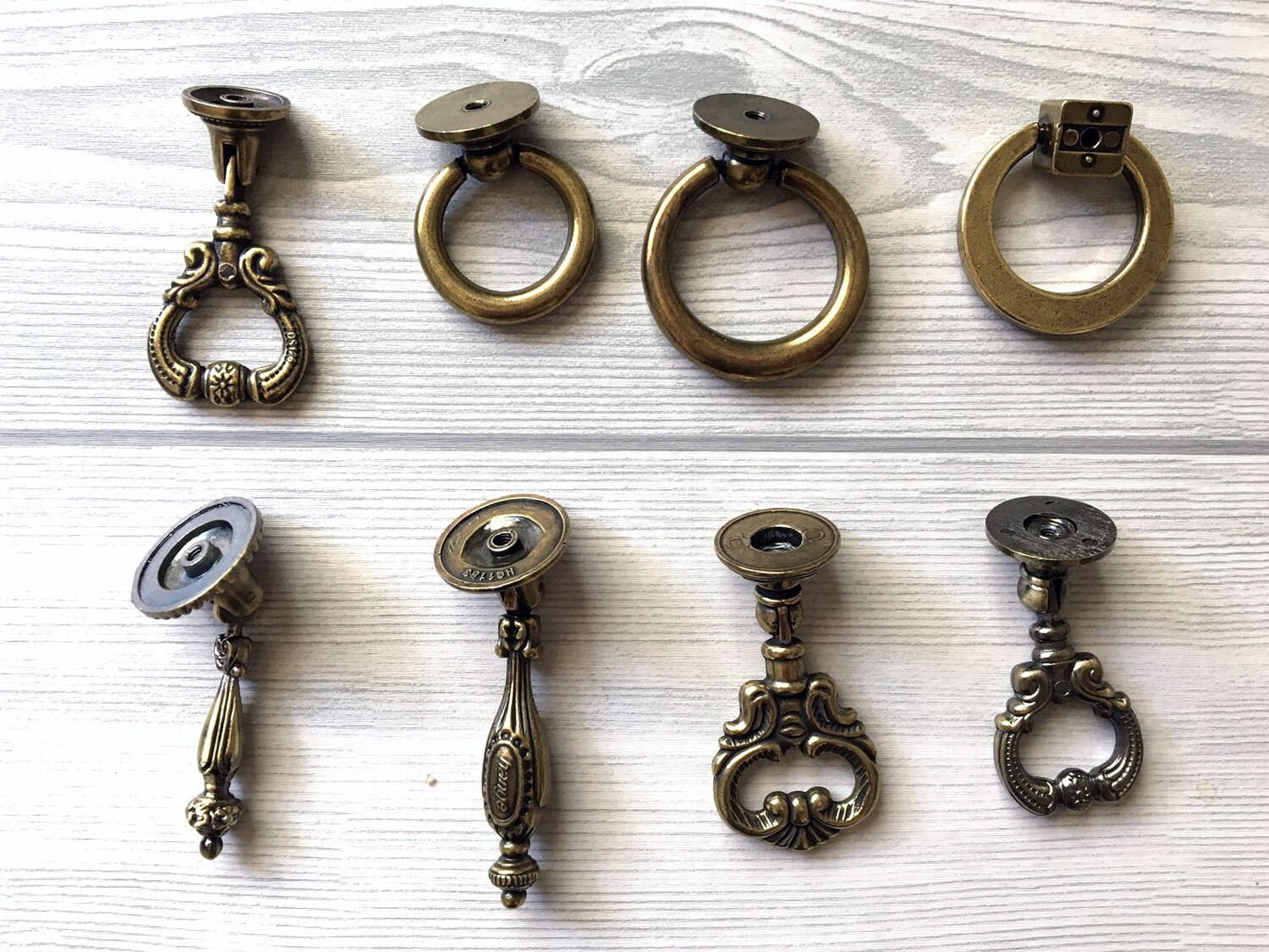 Antique Bronze Drawer Pull Drop Ring Vintage Style Hardware