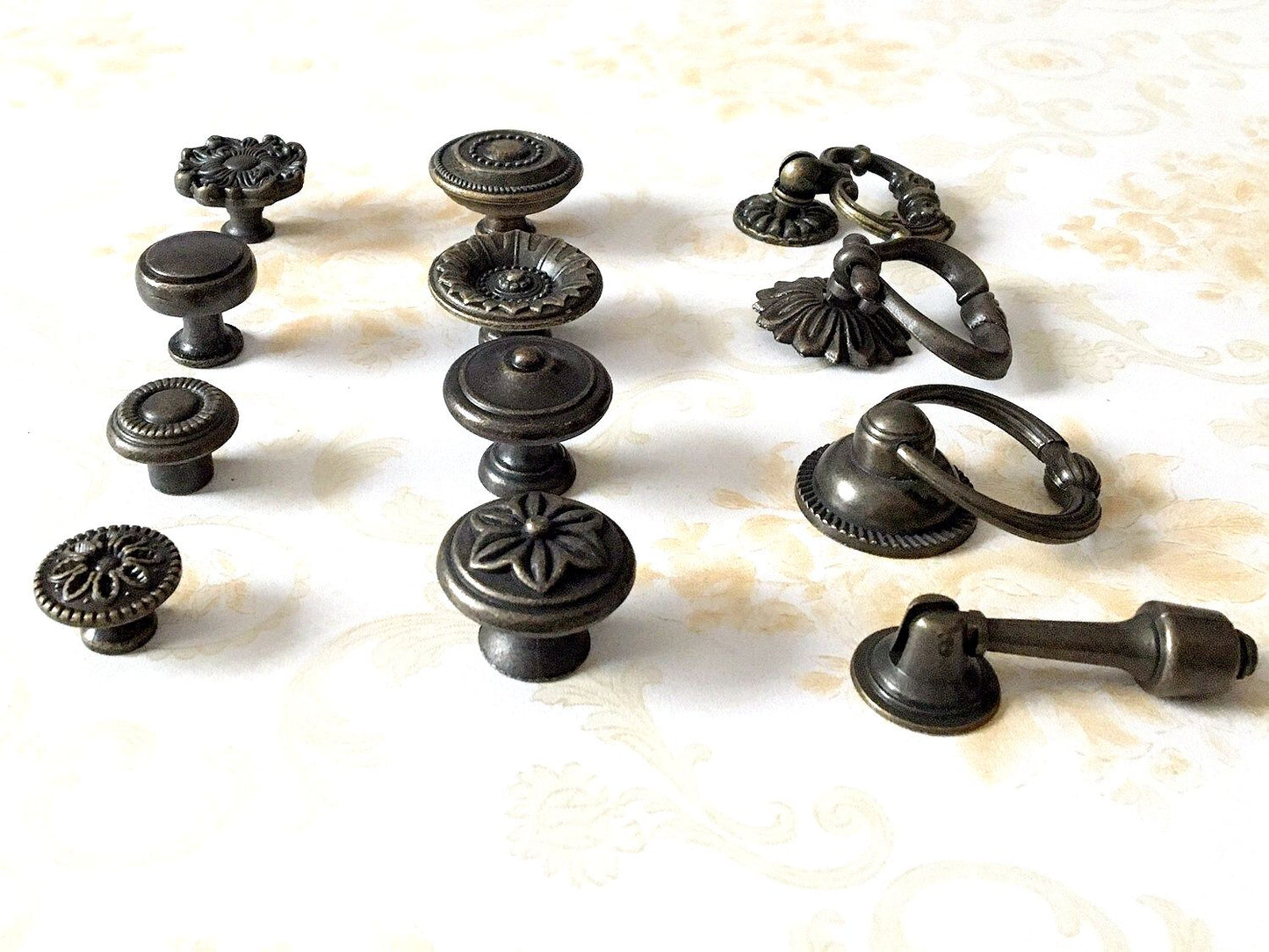 Schubladenknauf im Vintage-Look, Antik-Bronze, Schubladengriffe